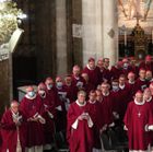 Première journée de l'assemblée pléniere de printemps, les évêques de France célèbrent une messe dans la Basilique Notre-Dame du Rosaire à Lourdes, France. Le 05 avril 2022