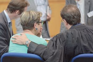 Viviane Lambert à la Cour européenne de Justice à Strasbourg, le 5 juin 2015.