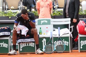 Gaël Monfils lors de sa défaite face au Belge David Goffin, le 2 juin à Roland Garros.