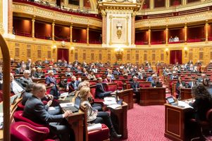Le Sénat examinant la réforme des retraites, jeudi 2 mars 2023.