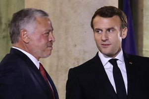 Emmanuel Macron et le roi Abdallah II de Jordanie, au palais de l’Élysée, le 15 janvier 2020.