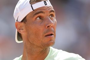 Rafael Nadal lors d’un entraînement à Roland-Garros, samedi 25 mai 2024 à Paris. 