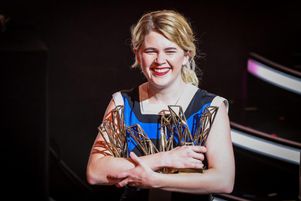 Zaho de Sagazan à la 39e cérémonie des Victoires de la Musique à la Scène Musicale, le 9 février 2024.