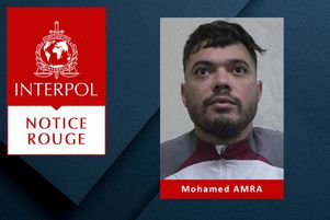 La fiche interpol de Mohamel Amra, arrêté en Roumanie samedi 22 février..