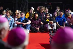 « Flame 2025 », un événement rassemblant des jeunes catholiques à Wembley, le 15 mars 2025.