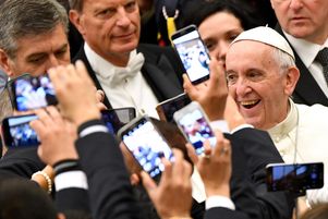 Le pape François lors de son audience générale hebdomadaire le 21 décembre 2016 au Vatican.