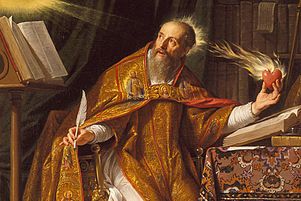 Saint Augustin par Philippe de Champaigne (1602–1674) - Los Angeles County Museum of Art.